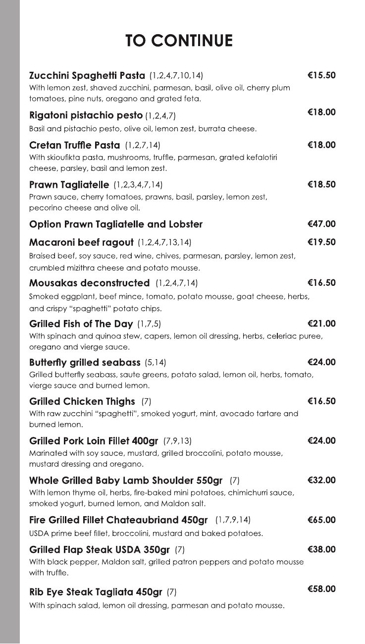 Food menu · page 3