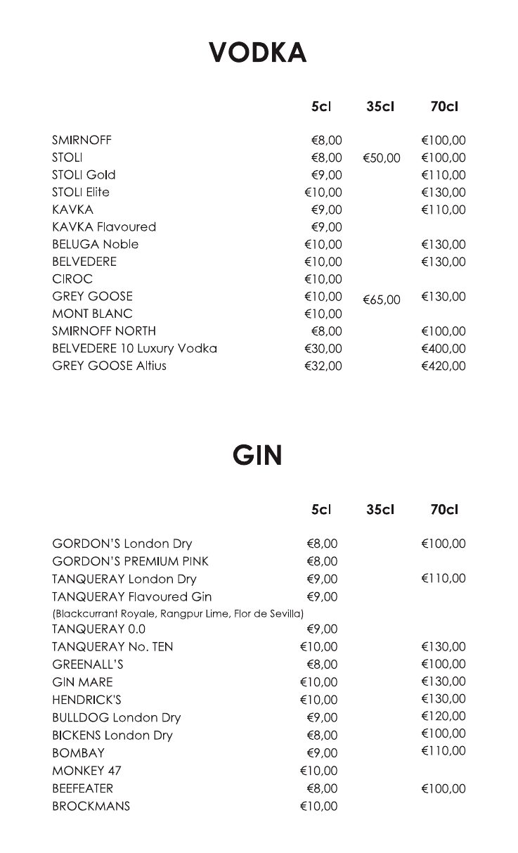 Drinks menu · page 5
